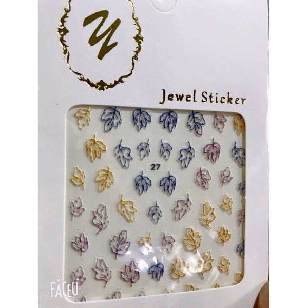Sticker nail, stick nổi 5D các mẫu siêu HOT dán móng lung linh