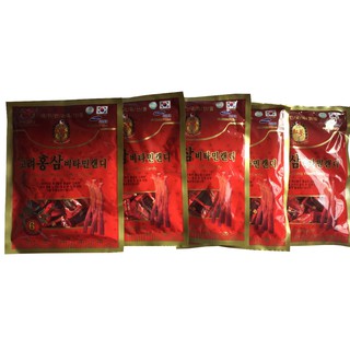 Combo 5 kẹo hồng sâm vitamin Hàn Quốc 200g, kẹo nhân sâm, kẹo sâm