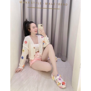 Áo cadigan hoa nổi bigsize từ 55-90kg