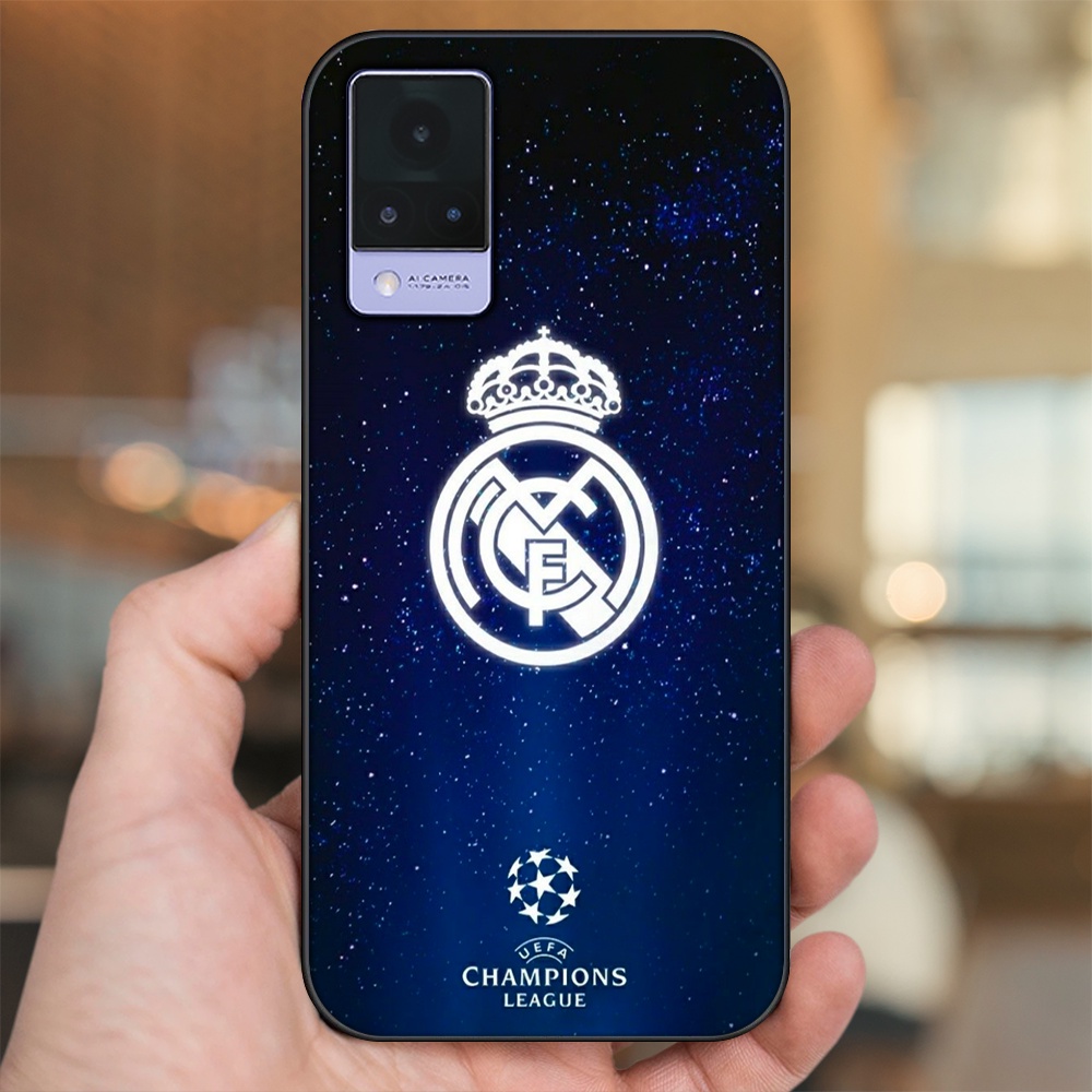 Ốp lưng Vivo V21 viền đen in hình Real Madrid