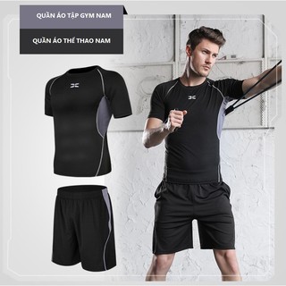 Set quần áo thể thao nam 💖 𝑭𝑹𝑬𝑬𝑺𝑯𝑰𝑷 💖 Bộ đồ tập Gym thể hình cho nam co giãn PRO Combat