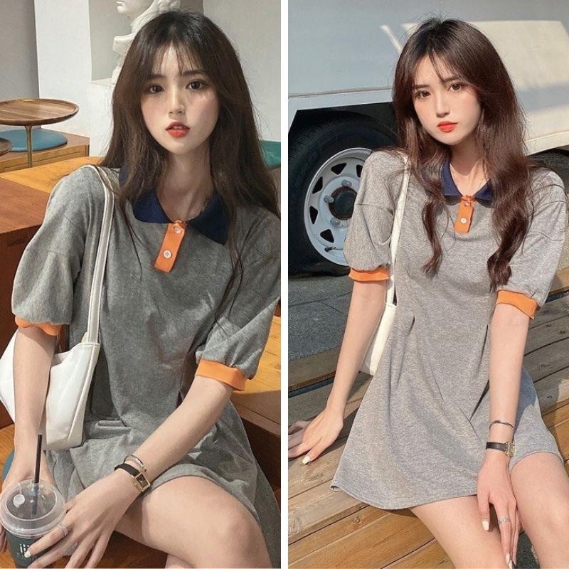 Váy polo nữ tay phồng dáng ngắn chất thun mềm mịn co giãn tốt COCOSTORE V11