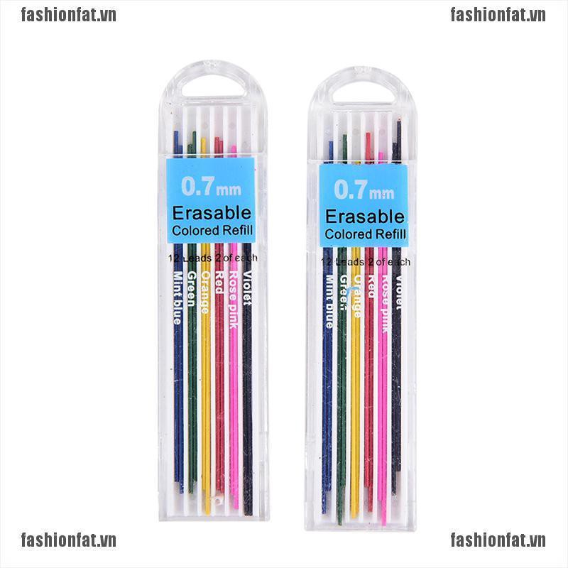 Set 7 ruột bút chì ngòi 0.7mm nhiều màu sắc