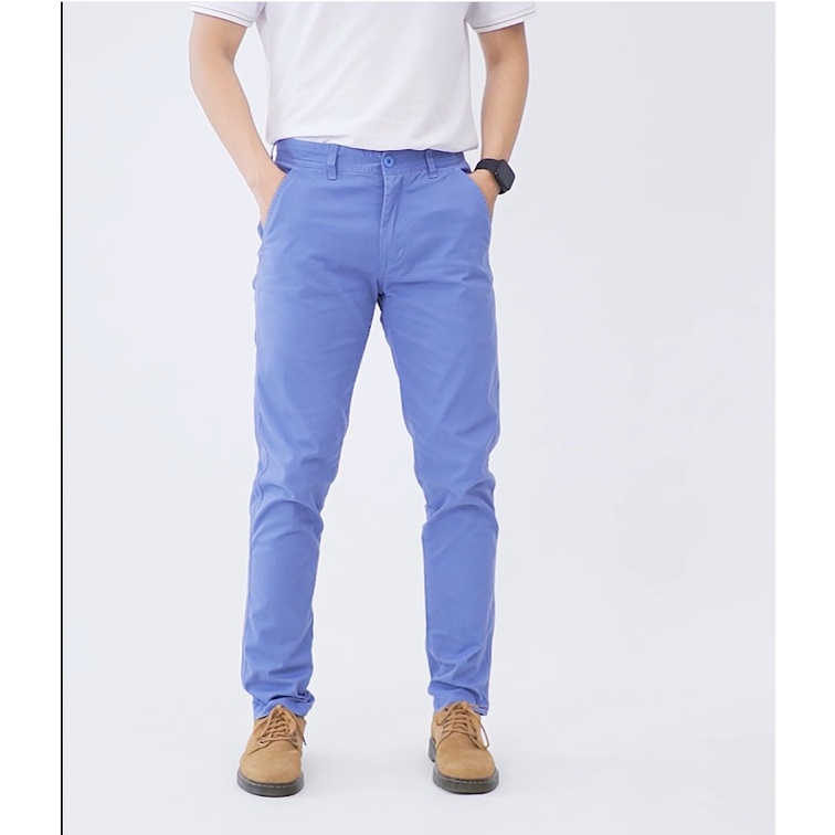Quần kaki nam OWEN chuẩn hãng màu xanh Blue, chất kaki cotton, cao cấp, co giãn, form đứng dáng slimfit trẻ trung