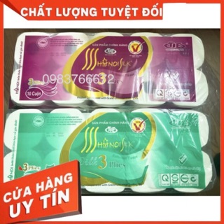 [Giá Huỷ Diệt] Giấy Vệ Sinh Hà Nội Silk 10 Cuộn 3 Lớp 1,6kg