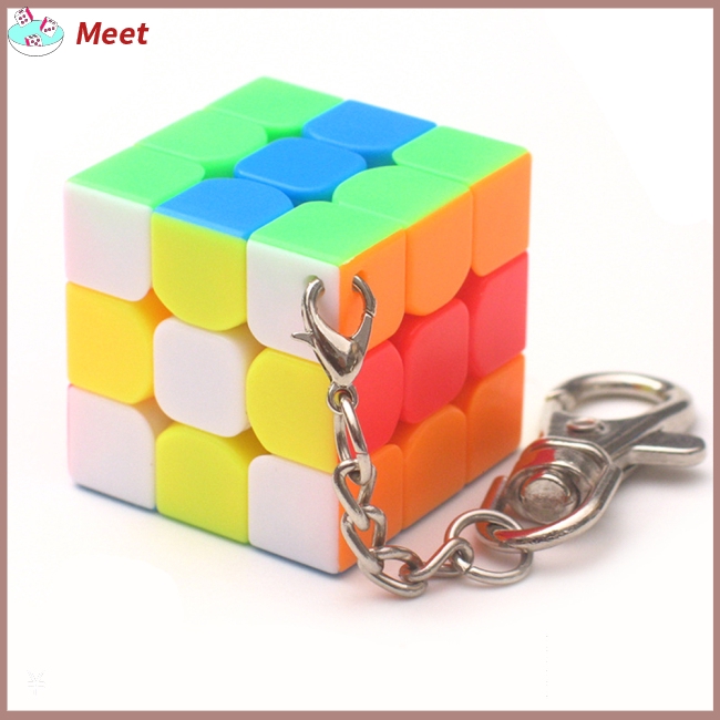 Móc khóa hình khối rubik 3x3cm độc đáo