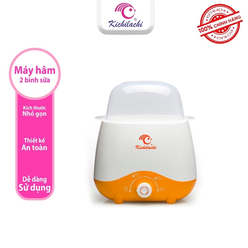 Máy Hâm Sữa, Ủ Sữa Đôi Cho Bé Kichilachi - Fatz - Moaz Bebe 4 Chức Năng Hâm Sữa, Ủ Sữa, Hâm Thức Ăn Và Tiệt Trùng