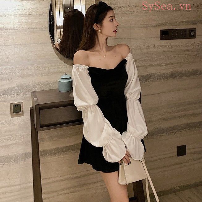 Đầm Nữ Trễ Vai Dài Tay Quyến Rũ | BigBuy360 - bigbuy360.vn