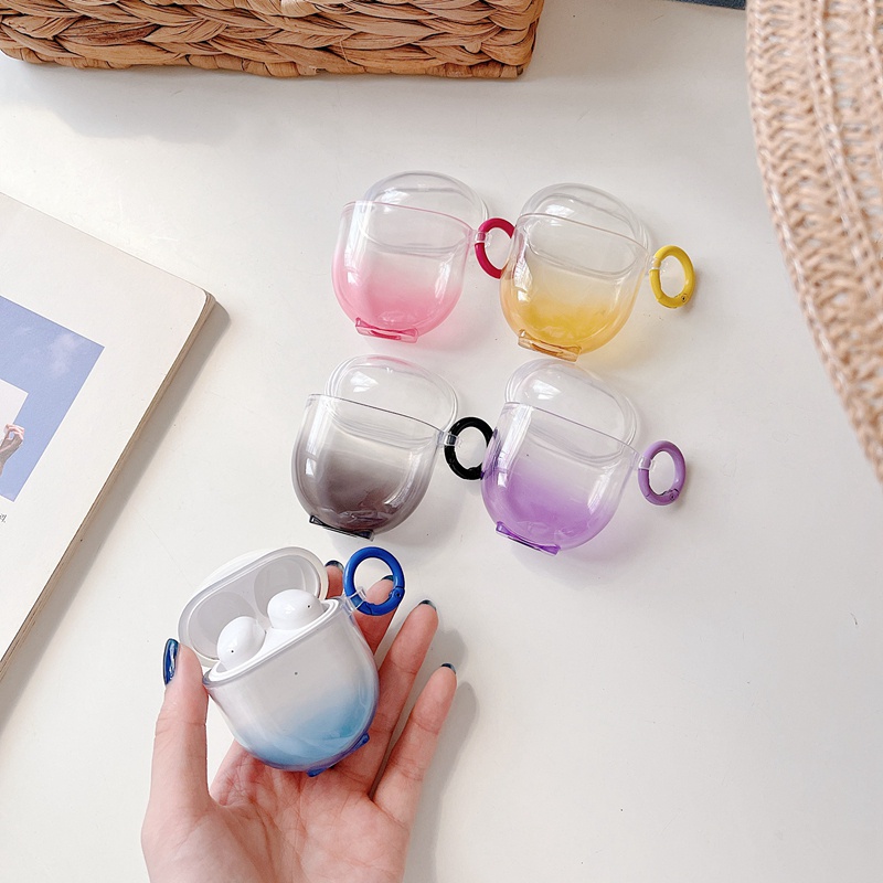 Gradient candy color case cho redmi buds 4 vỏ bảo vệ chống rơi tpu mềm trong suốt với khóa vòng