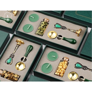 Set con dấu sáp phong cách châu Âu cổ điển niêm phong bì thư, quà tặng, tài liệu,...