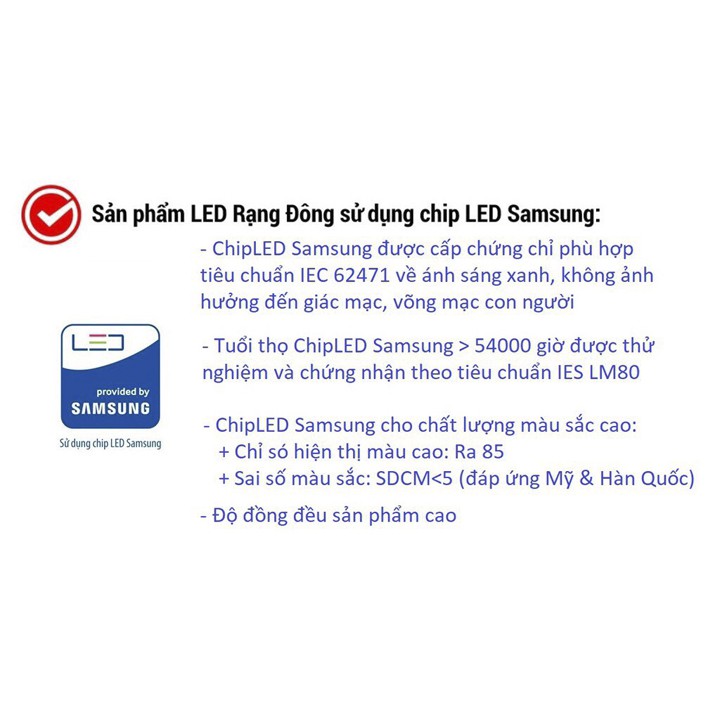 Đèn LED ốp trần vuông Rạng Đông (D LN 08L)