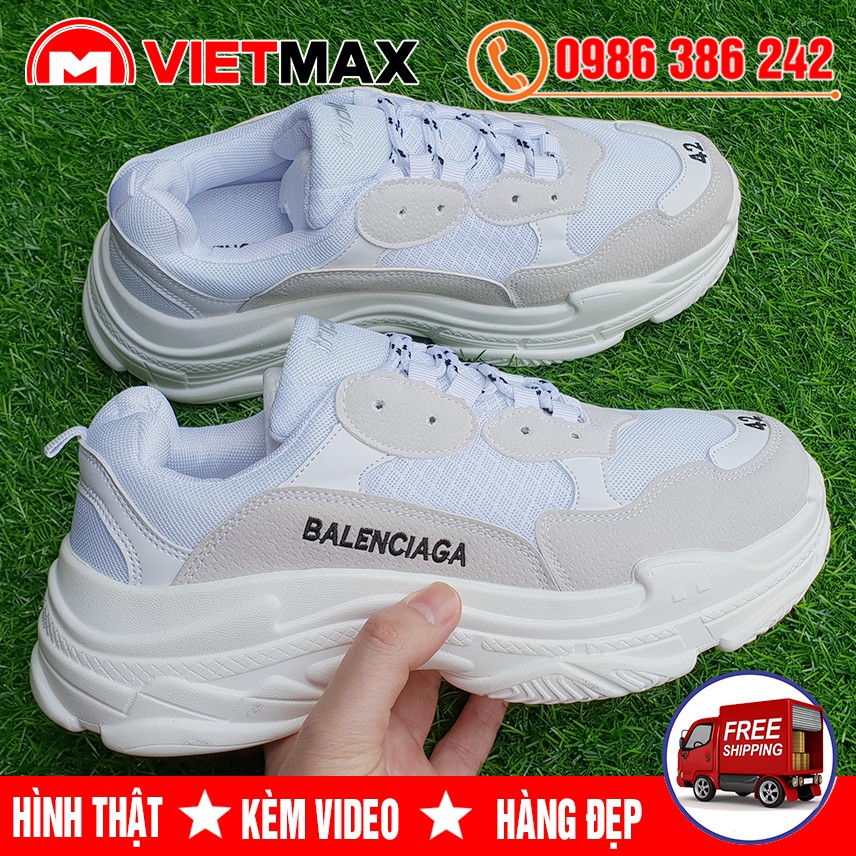 🔥 [HOT] Giày Thể Thao Balen Triple S Trắng Hàng Sale