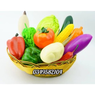 Set mô phỏng rau củ quả bằng nhựa loại đẹp