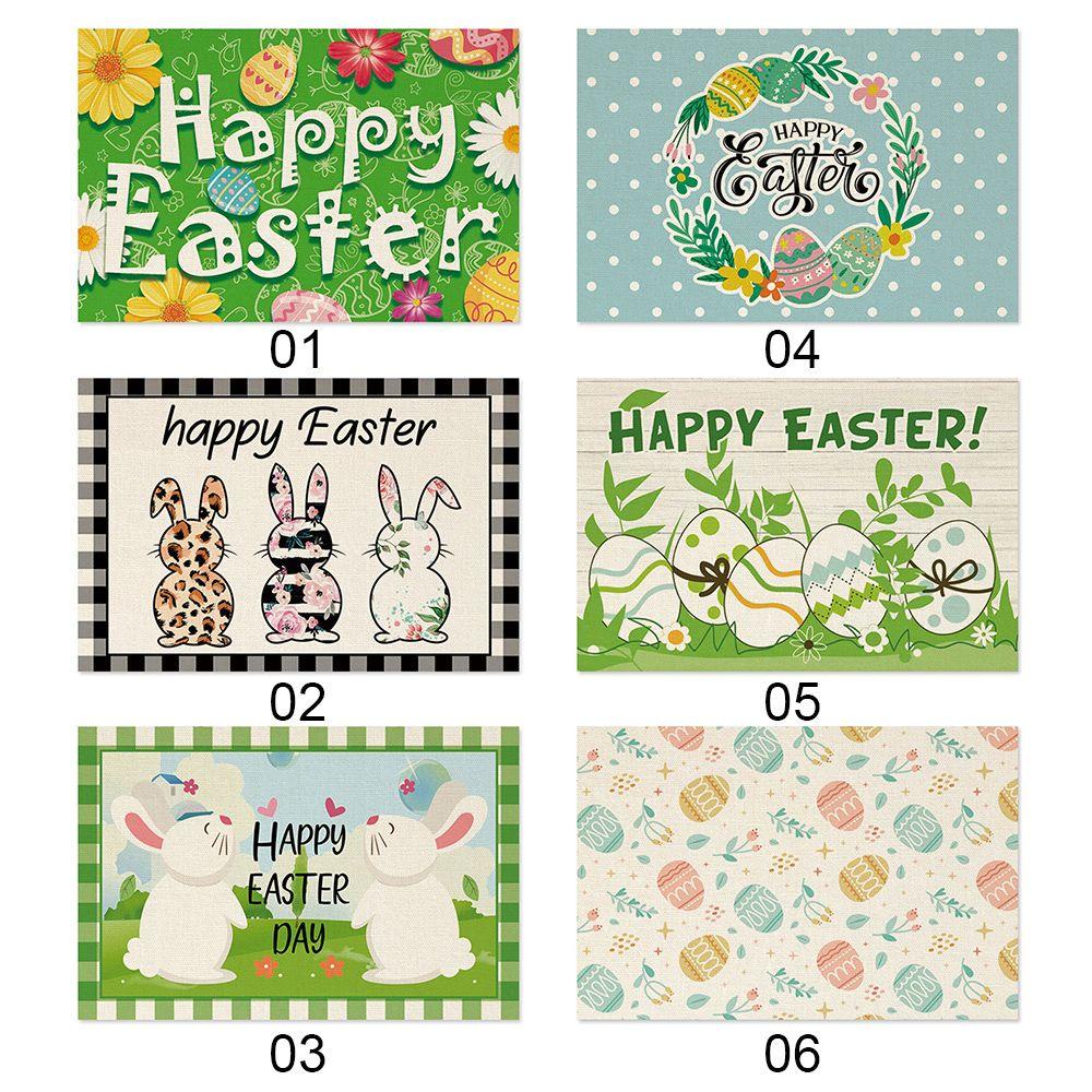 Thảm Lót Bàn Ăn Chống Trượt In Chữ Happy Easter