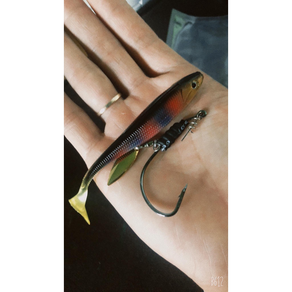 Mồi mềm câu cá lóc nff 9cm kèm lưỡi 2g - 4g - 7g - nhiều màu