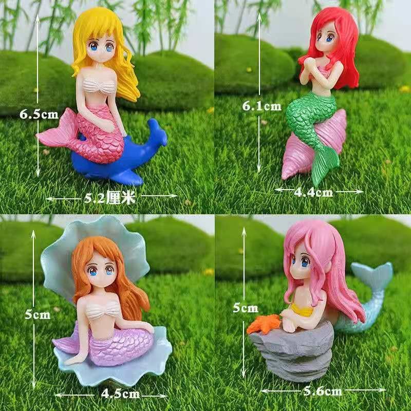 Phụ Kiện Trang Trí Bánh Kem Hình Nàng Tiên Cá 3D Xinh Xắn