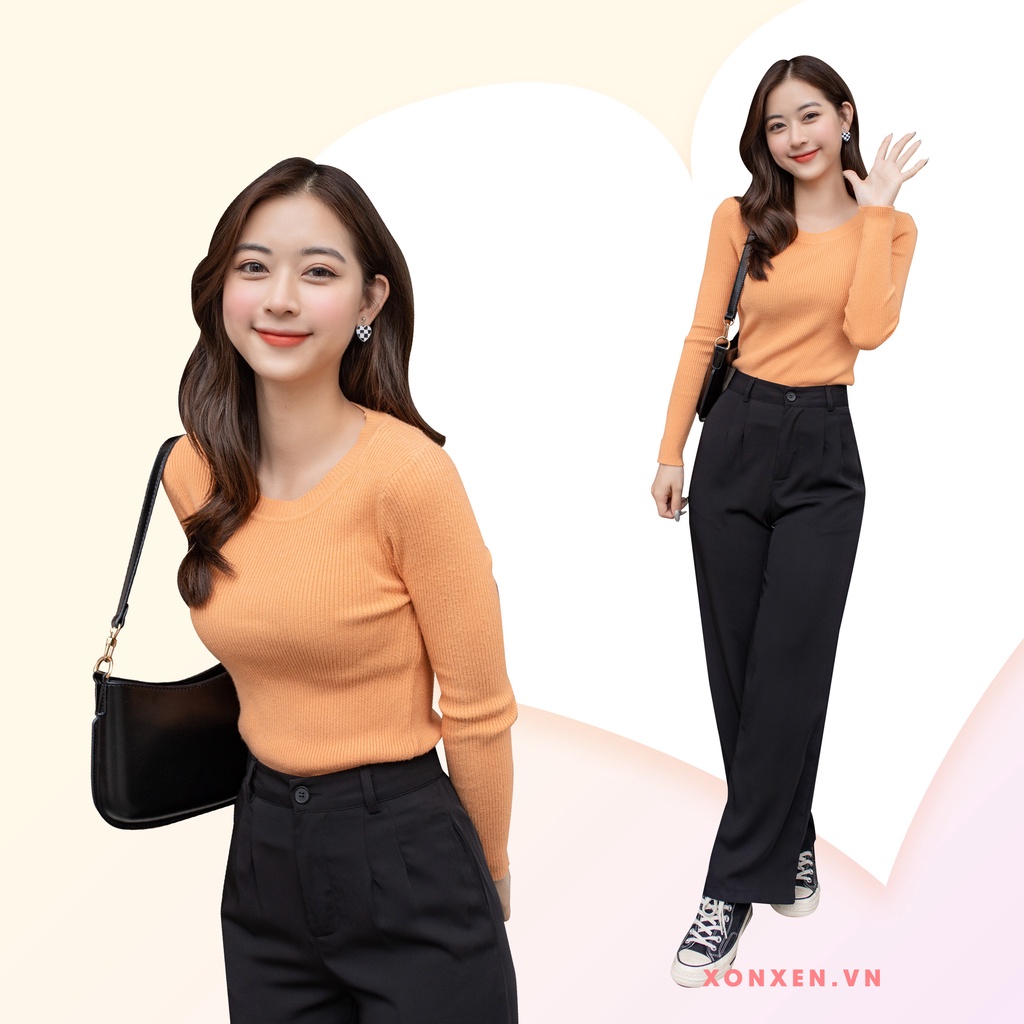 Quần tây Quần ống suông chất vải mềm XONXEN size SM mã 6601