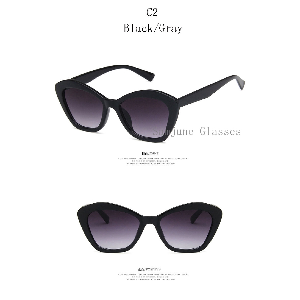 Kính mát Samjune kiểu mắt mèo chống tia UV400 phong cách sành điệu cho nữ