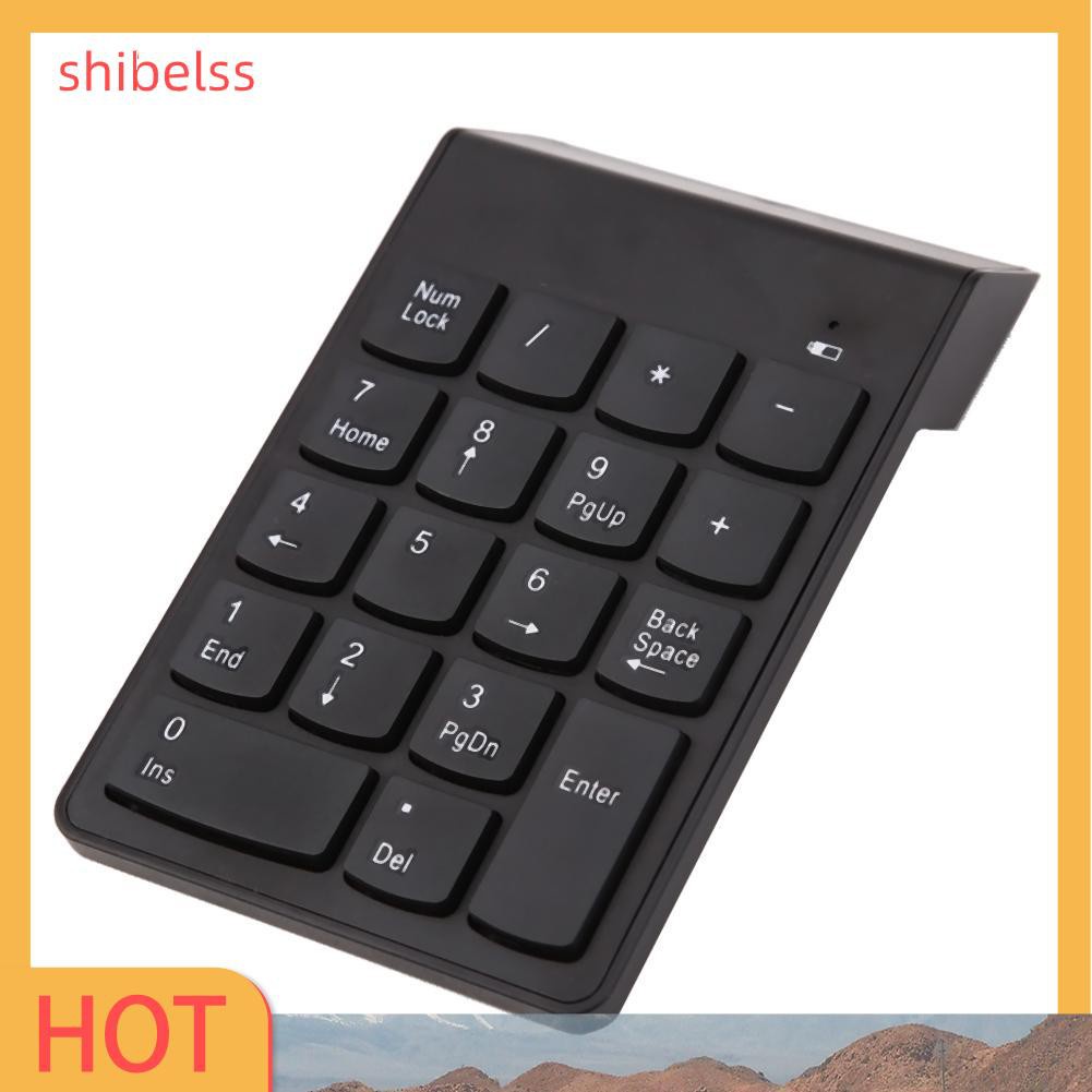 Shibelss Mini Bluetooth Numeric Keypad Wireless Number Pad 18 Keys Keyboard for PC
