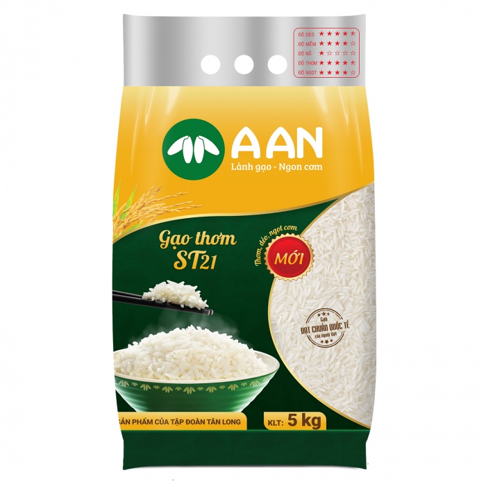 Gạo thơm ST21 A An (Túi 5kg)