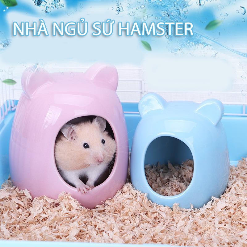 [Mã 55FMCGSALE1 giảm 10% tối đa 40K đơn 250K] Nhà ngủ sứ siêu dễ thương cho chuột Hamster mẫu chuột Micky