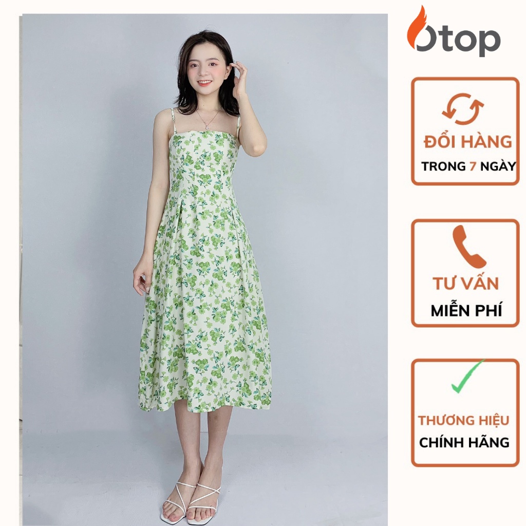 Váy 2 Dây Hoa Nhí Chiết Ly Ngực MUỐI