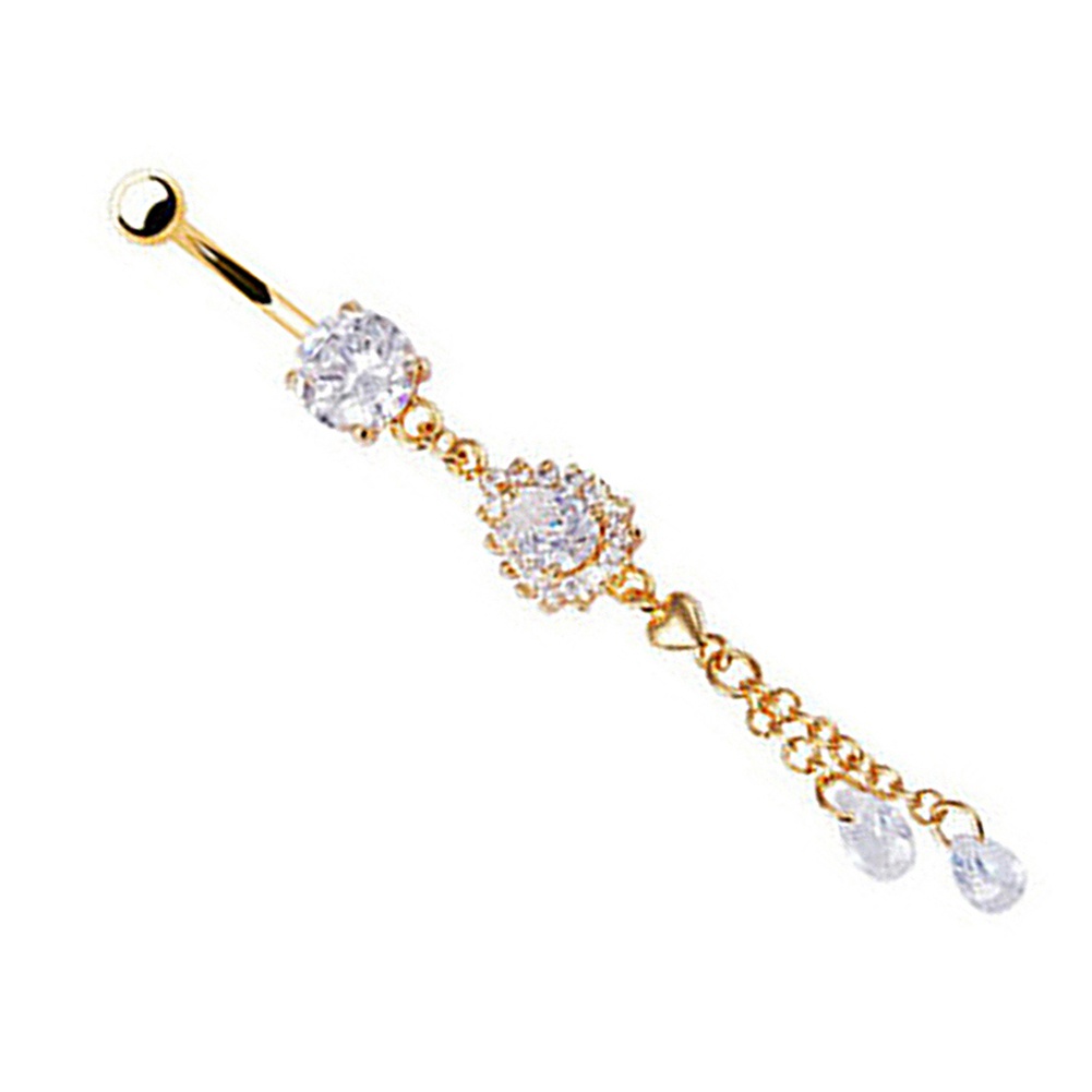 Khuyên rốn đính đá sang trọng hợp thời trang