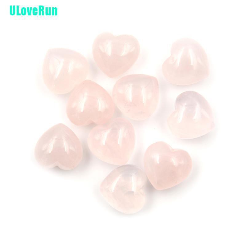1 Đá Thạch Anh Hình Trái Tim Màu Hồng Xinh Xắn