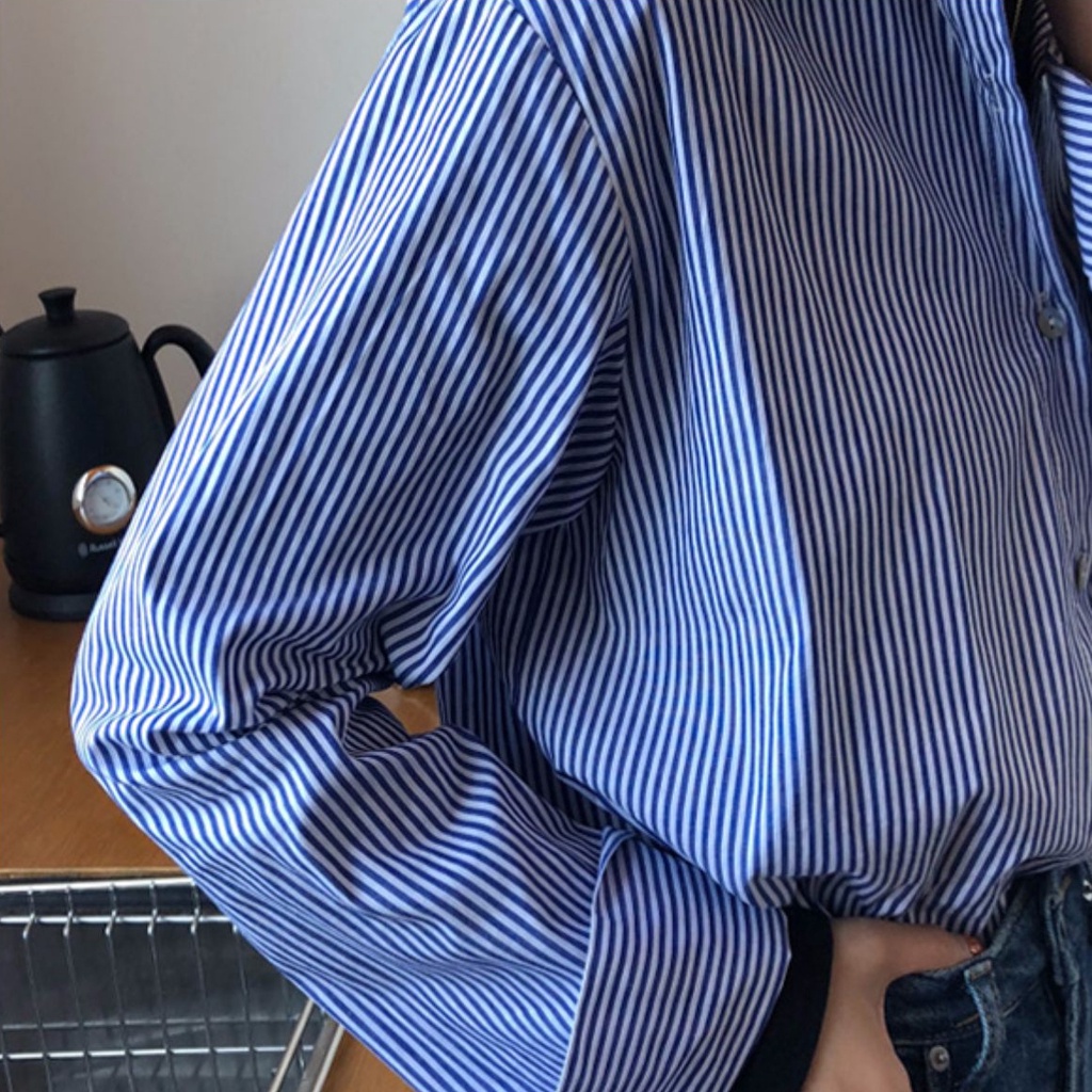 Áo sơ mi nữ SUXI dài tay cổ bẻ phong cách Hàn Quốc thời trang