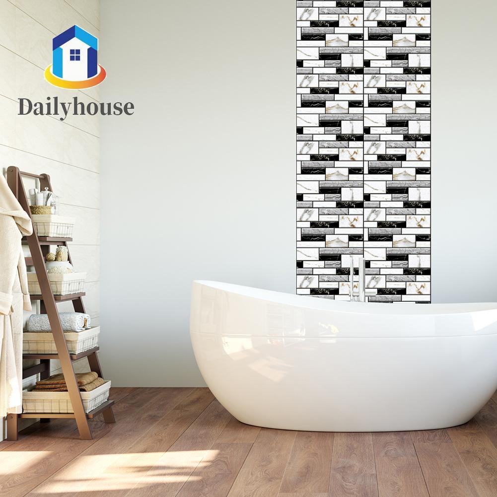 30x30cm Home Fashion Retro 3D Marble Brick Stone Wall Decals Self-Adhesive Wall Stickers