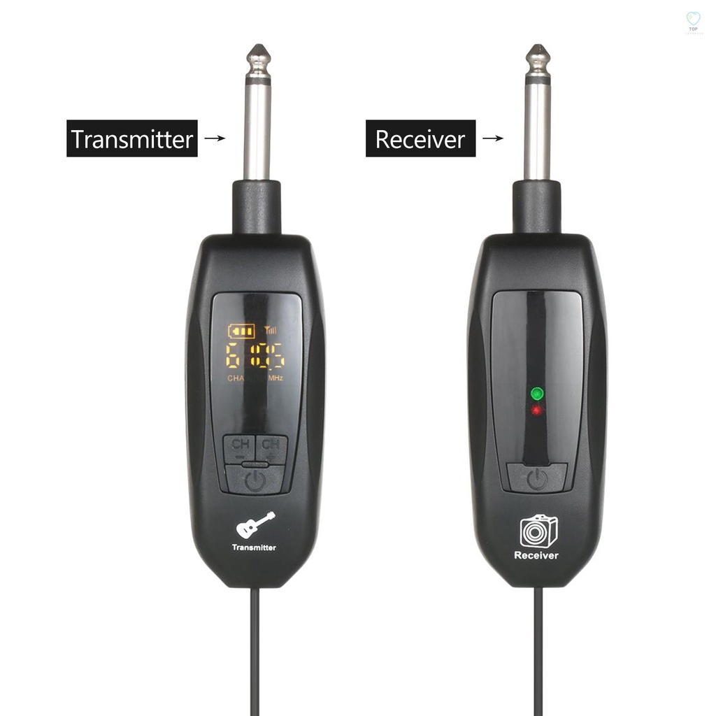 Bộ Thu Phát Không Dây UHF 6.35mm Tiêu Chuẩn Cho Đàn Guitar Điện/Bass/Bass