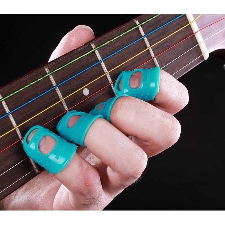 Bộ 4 bao bọc ngón tay khi tập đàn guitar, ukulele, Kalimba chất lượng