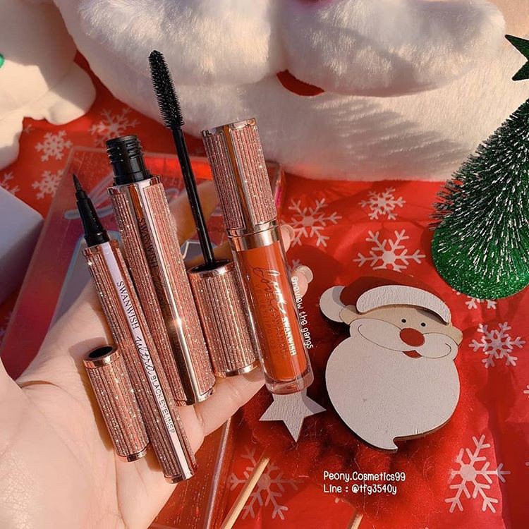 Set 3 món: Kẻ mắt + mascara + son kem Love Swanwish Dream Star Makeup