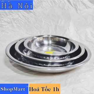 [Hoả Tốc 1h] Khay tròn inox hàng dầy chính hãng made in Việt Nam đủ size 20 cm, 22 cm, 24 cm, 26 cm, 28 cm, 30 cm