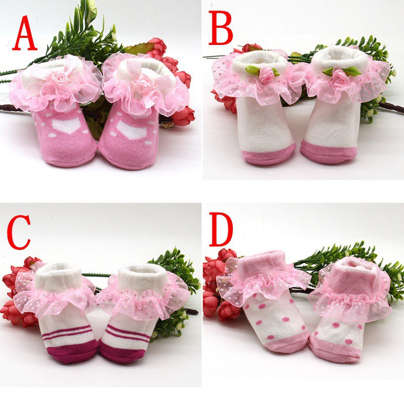 Vớ Lưới Tutu Thêu Hoa Cho Bé Gái