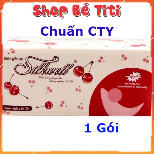 Giấy ăn rút Silkwell đỏ 280gr Giấy rút cao cấp Shop Bé TiTi