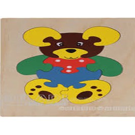 Tranh ghép hình con gấu bằng gỗ Minh Thành , đồ chơi ghép hình cao cấp cho bé