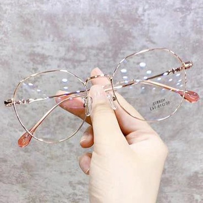 Mắt Kính Gọng Tròn Bằng Kim Loại Chống Bức Xạ Bảo Vệ Nâng Cơ Mặt Cho Nam / Nữ