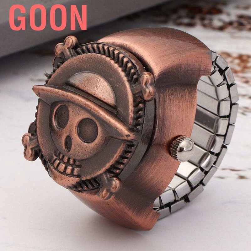 Đồng hồ kim vỏ khắc họa tiết hoạt hình thời trang unisex cho học sinh GOON