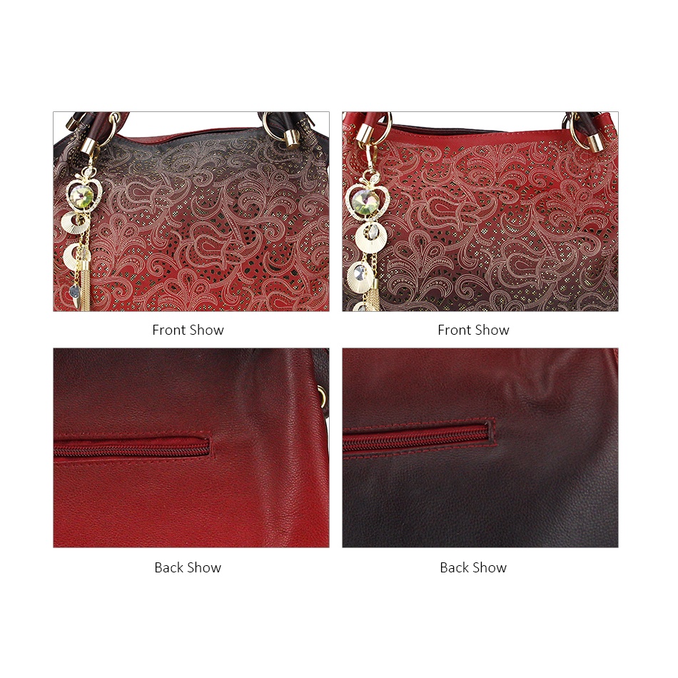 Túi Xách Nữ Tua Rua Họa Tiết Hoa Thời Trang