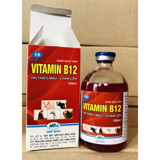 Vitamin B12 [100ml] Bổ máu cho gà đá