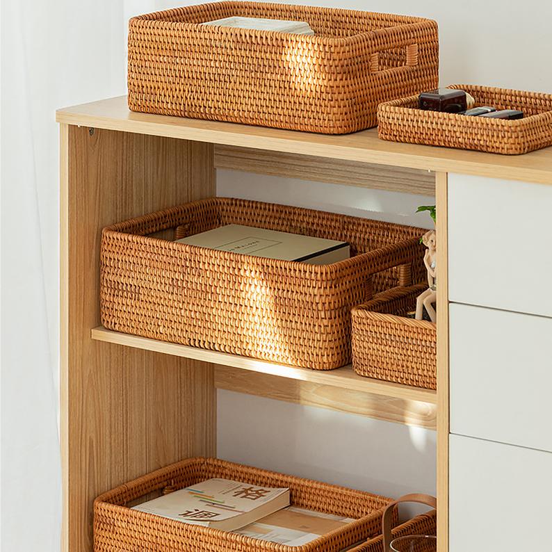 Thùng đựng quần áo mây tre đan,  Decor