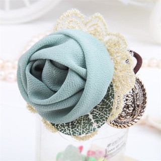 dây cột tóc hoa hồng lá