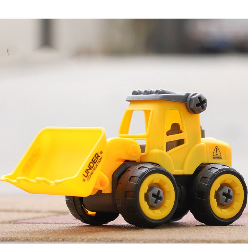 Đồ chơi lắp ráp xe công trình chất liệu nhựa cao cấp kèm tua vít nhựa cho bé trai