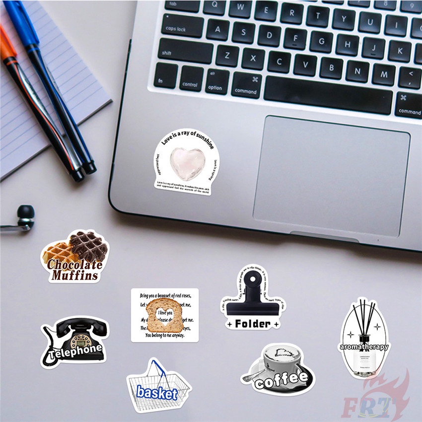 ❉ Nordic Classical Black &amp; White Style Series 02 Stickers ❉ 55Pcs/Set Fashion DIY Waterproof Decals Doodle Stickers