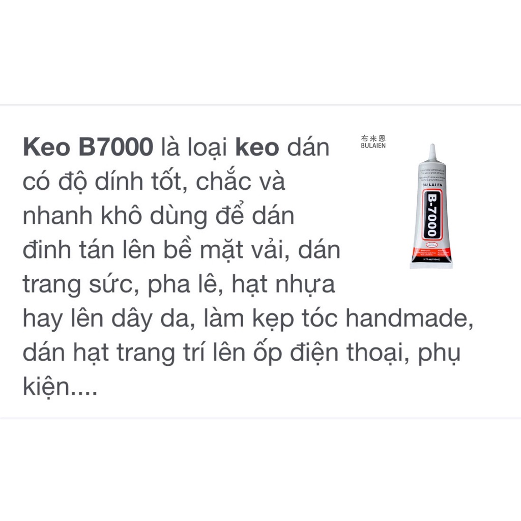 Keo dán màn hình điện thoại B7000 dung tích 15ml, 50ml, 110ml siêu dính, dán gioăng, cảm ứng điện thoại, đồ nhựa