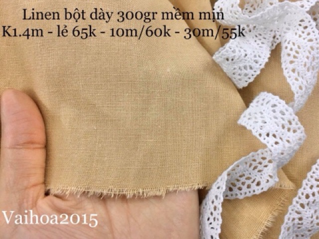 Vải Linen Bột dày 280gr cao cấp - đầm quần đứng dáng