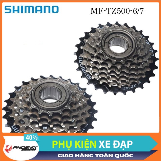 Líp vặn xe đạp Shimano 7 tầng TZ21, TZ500 Chính Hãng