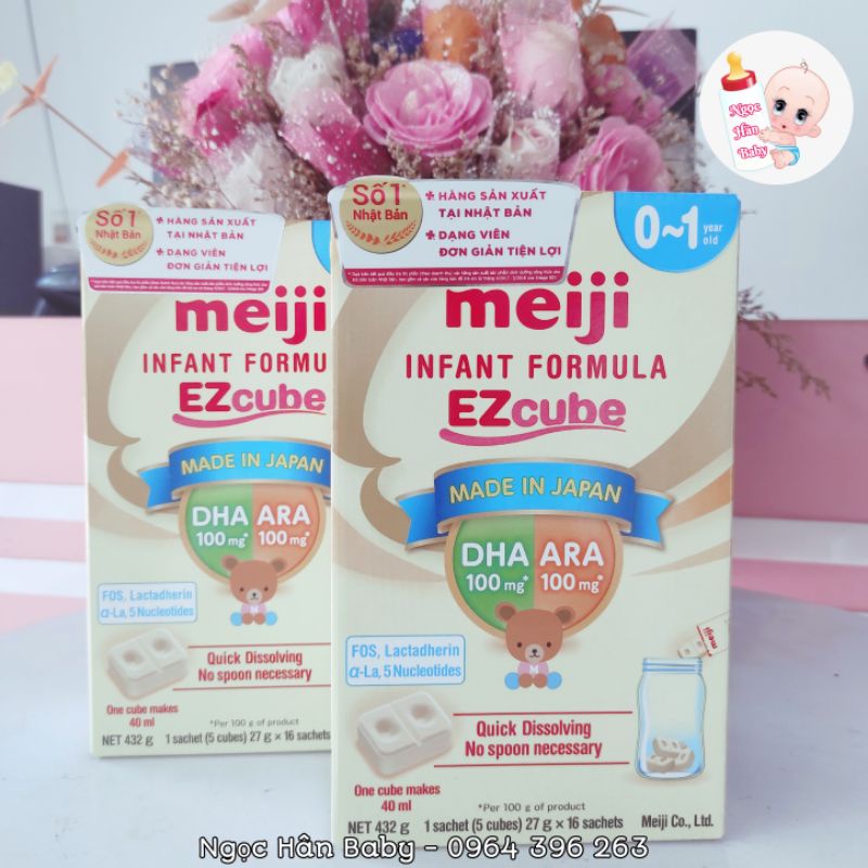 Sữa Meiji thanh số 0 hàng nhập khẩu hộp 432g x 16 thanh