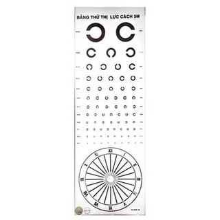 Bảng đo thị lực chữ C, kiểm tra tật khúc xạ
